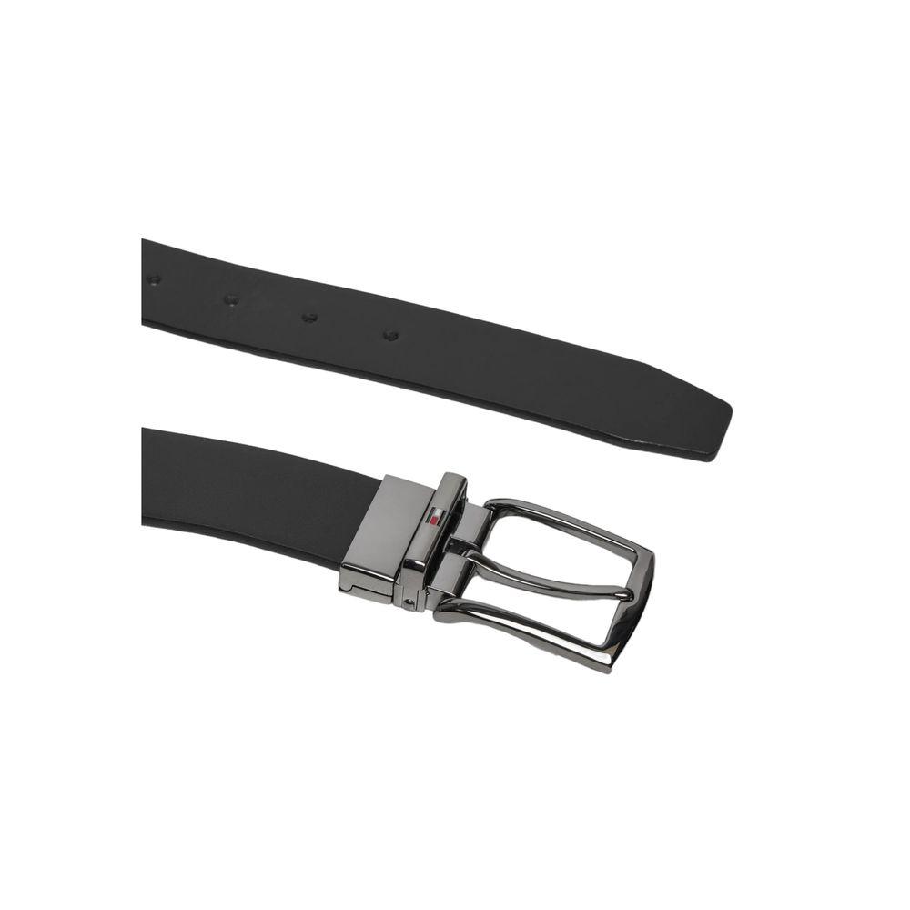 Tommy Hilfiger Black Leather Belt - Arichezz.store