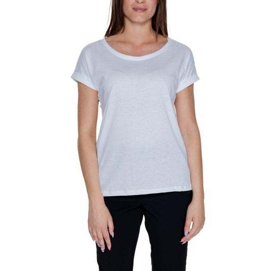 Vila Clothes White Cotton Tops & T-Shirt