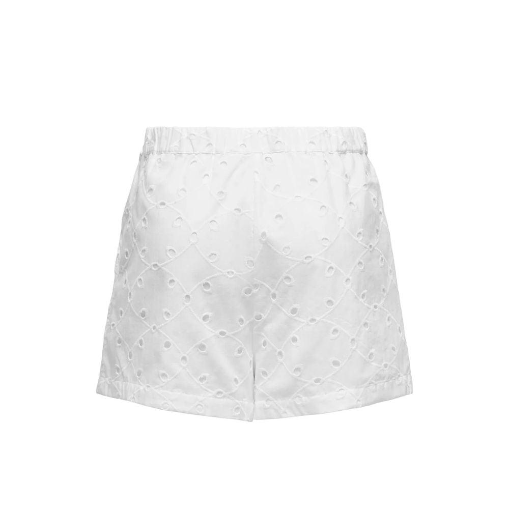 Only White Cotton Short