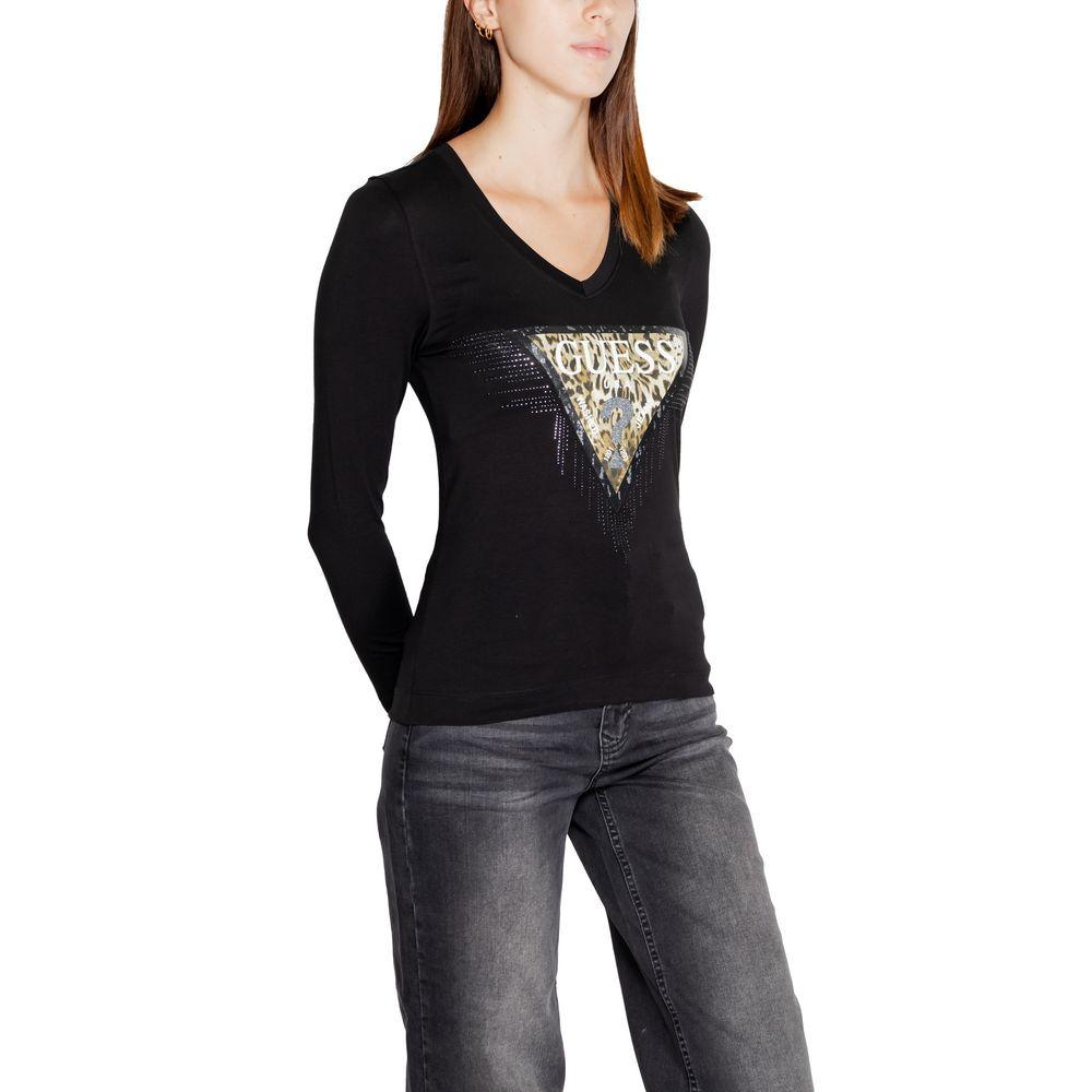 Guess Black Cotton Tops & T-Shirt - Arichezz.store