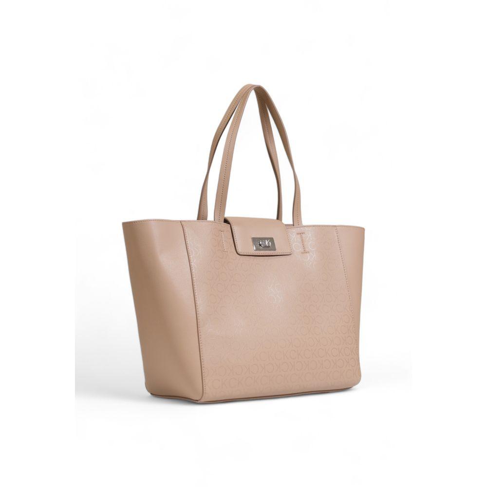 Calvin Klein Beige Recycled Polyester Handbag - Arichezz.store