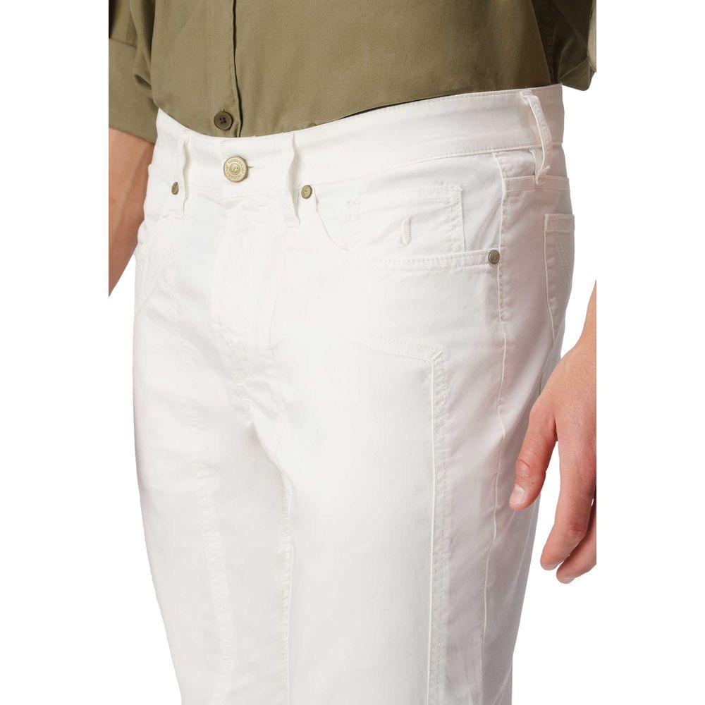 Jeckerson White Cotton Jeans & Pant - Arichezz.store