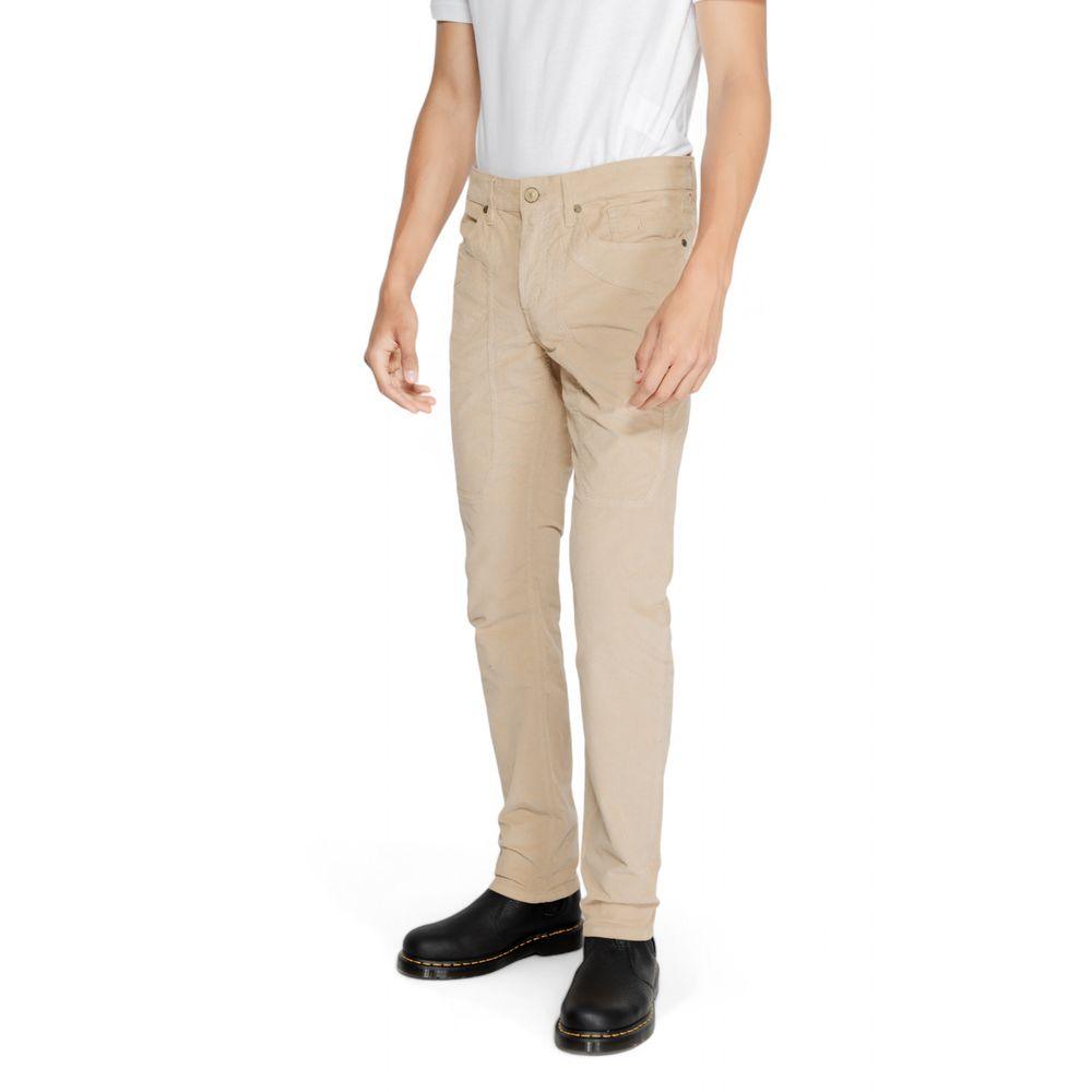 Jeckerson Beige Cotton Jeans & Pant - Arichezz.store