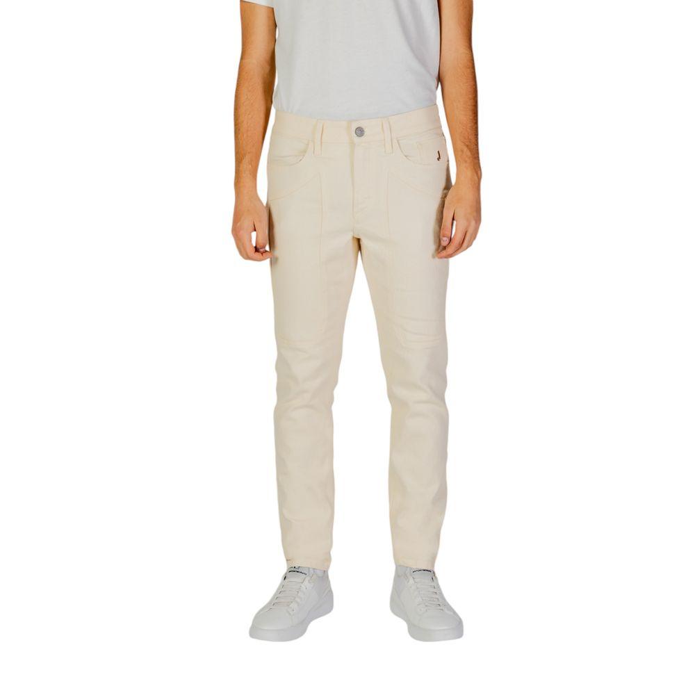 Jeckerson Cream Cotton Jeans & Pant - Arichezz.store