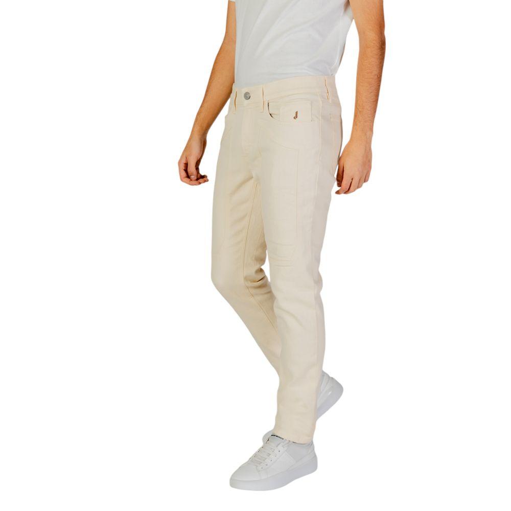 Jeckerson Cream Cotton Jeans & Pant - Arichezz.store