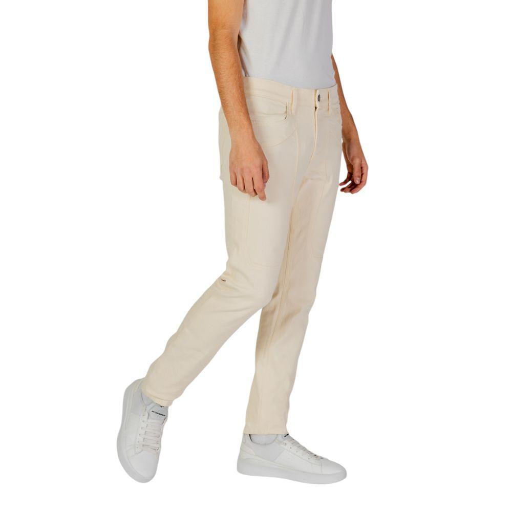 Jeckerson Cream Cotton Jeans & Pant - Arichezz.store