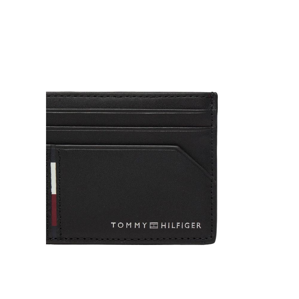 Tommy Hilfiger Black Leather Wallet for Men - Arichezz.store