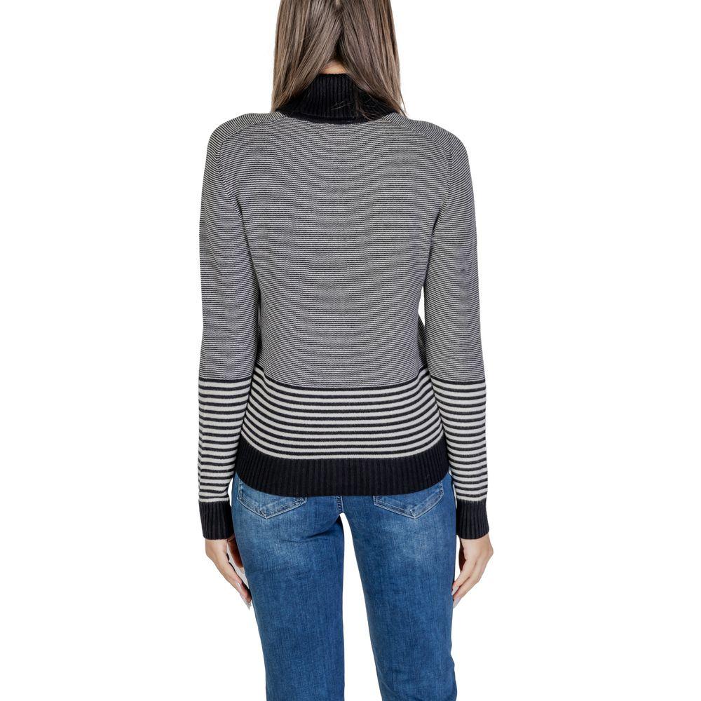 Sandro Ferrone Black And White Viscose Sweater - Arichezz.store