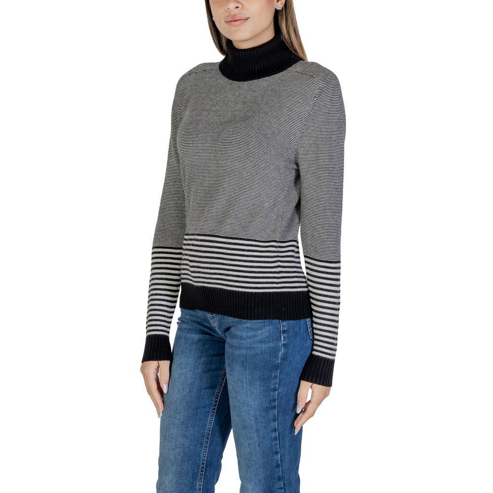 Sandro Ferrone Black And White Viscose Sweater - Arichezz.store