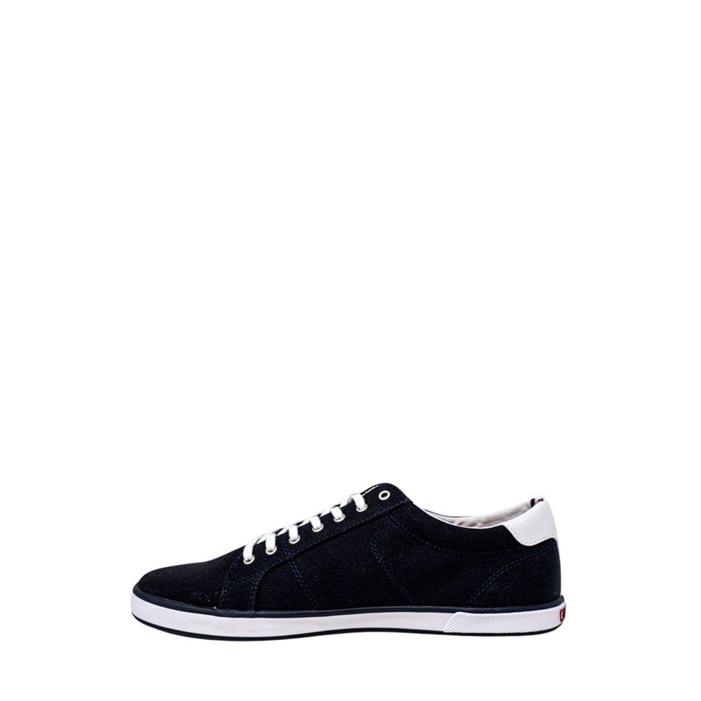 Tommy Hilfiger Men's Blue Cotton Sneakers - Arichezz.store