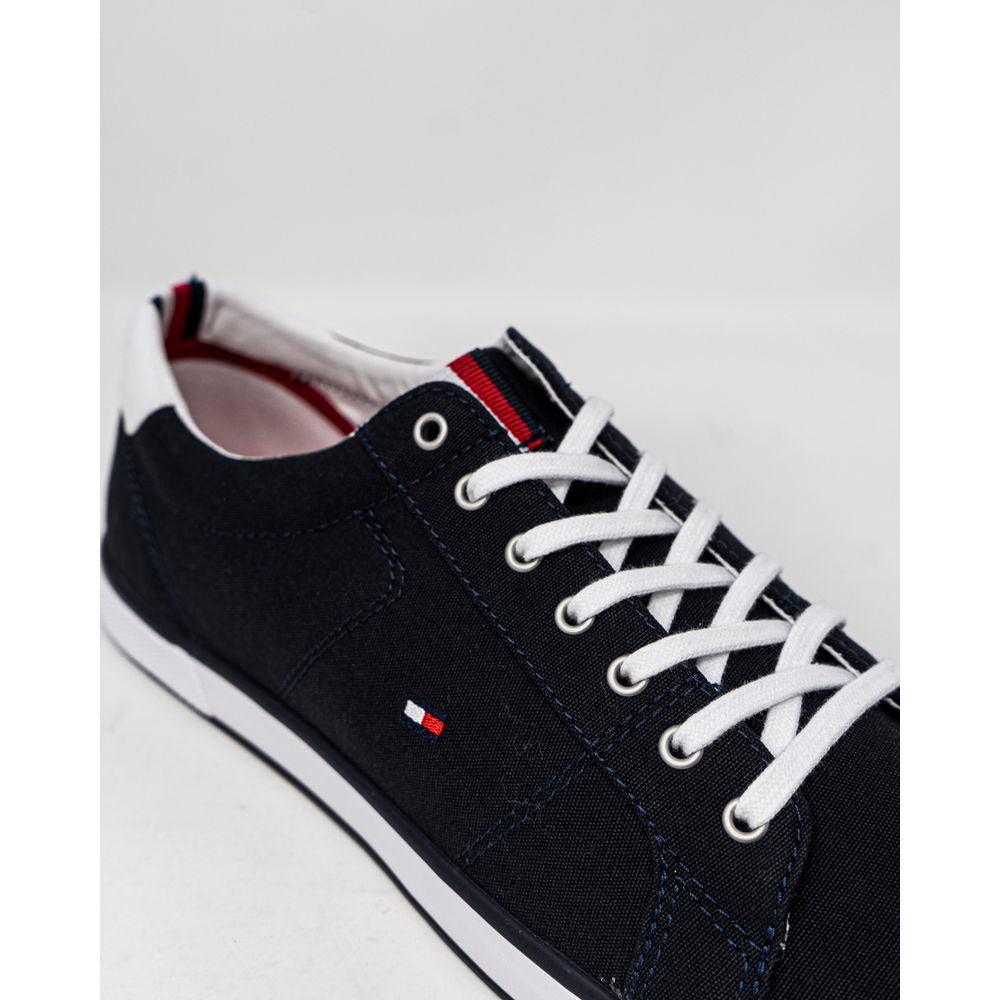 Tommy Hilfiger Men's Blue Cotton Sneakers - Arichezz.store