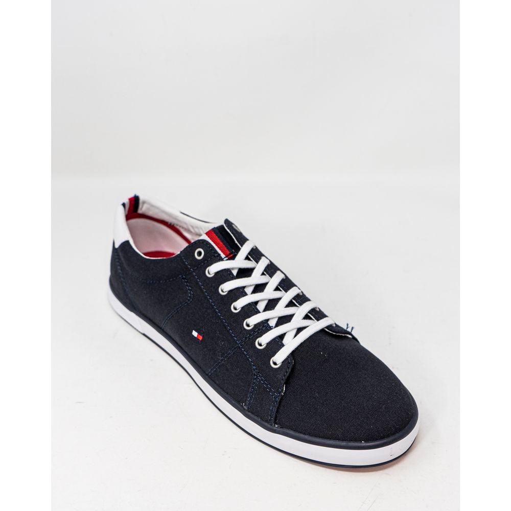 Tommy Hilfiger Men's Blue Cotton Sneakers - Arichezz.store