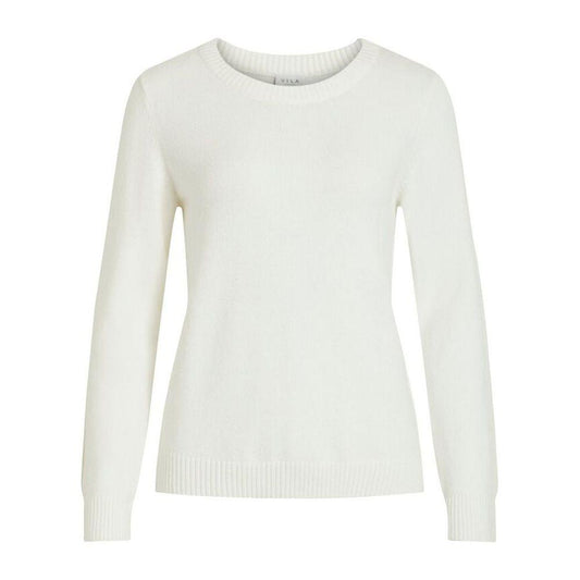 Vila Clothes White Viscose Sweater