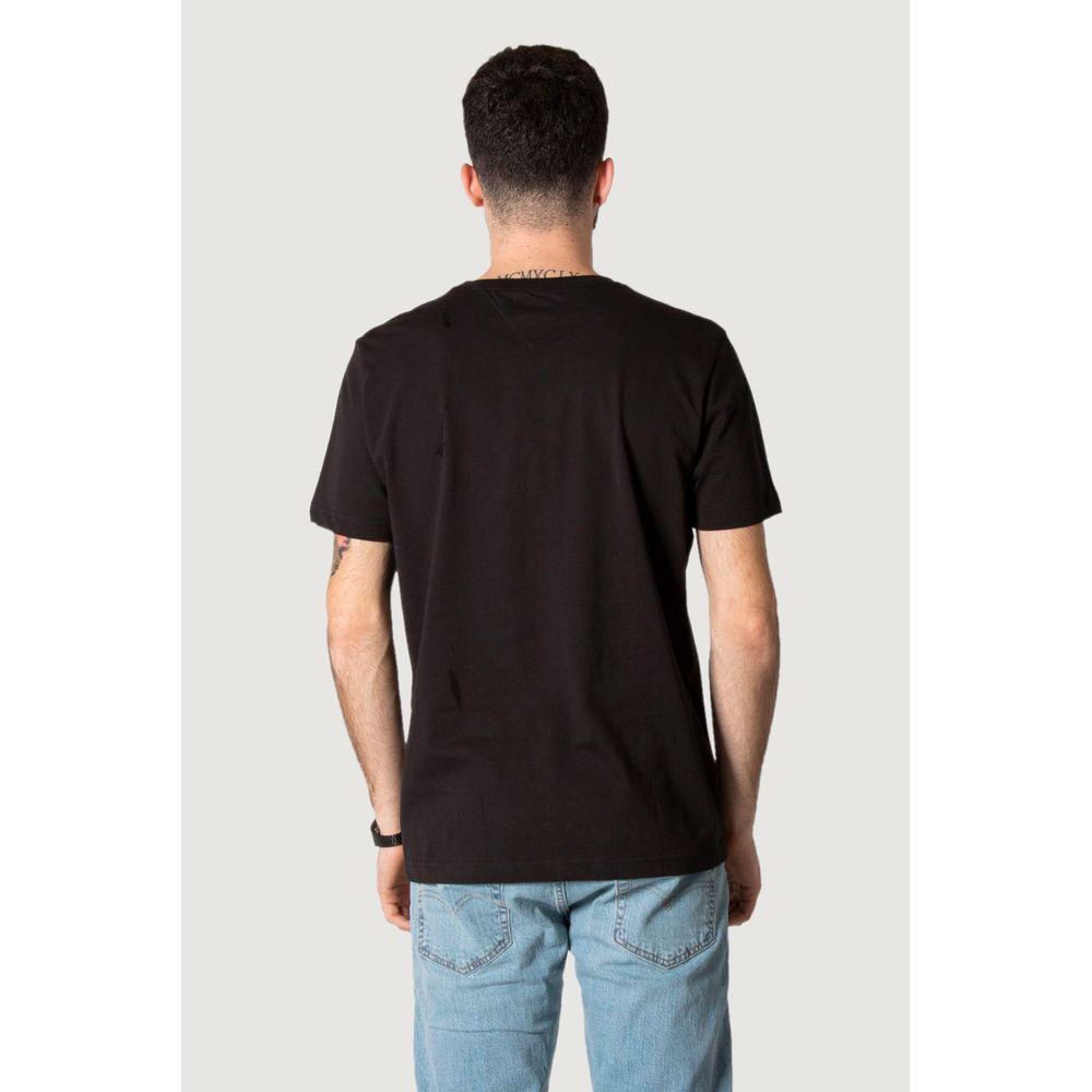 Tommy Hilfiger Black Cotton T-Shirt - Arichezz.store