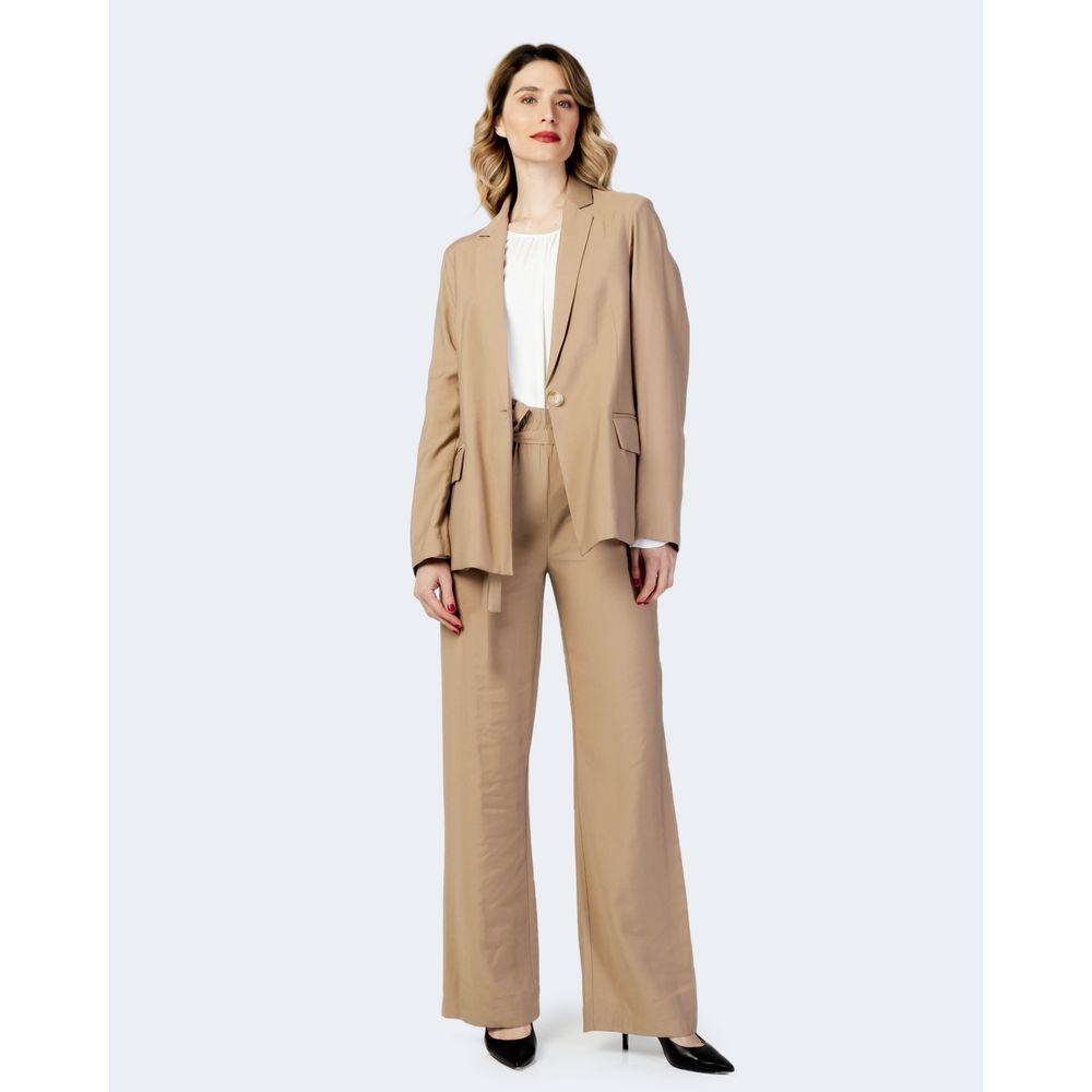 Sandro Ferrone Beige Cotton Blazer for Women - Arichezz.store