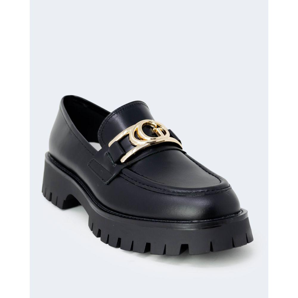 Guess Black Leather Flat Shoe - Arichezz.store