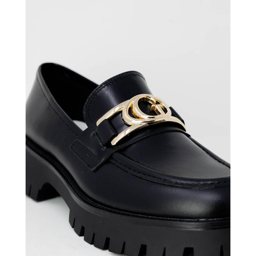 Guess Black Leather Flat Shoe - Arichezz.store