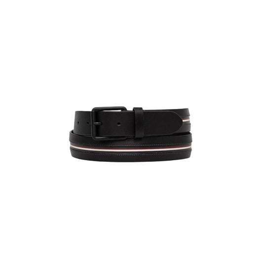 Tommy Hilfiger Black Leather Belt - Arichezz.store