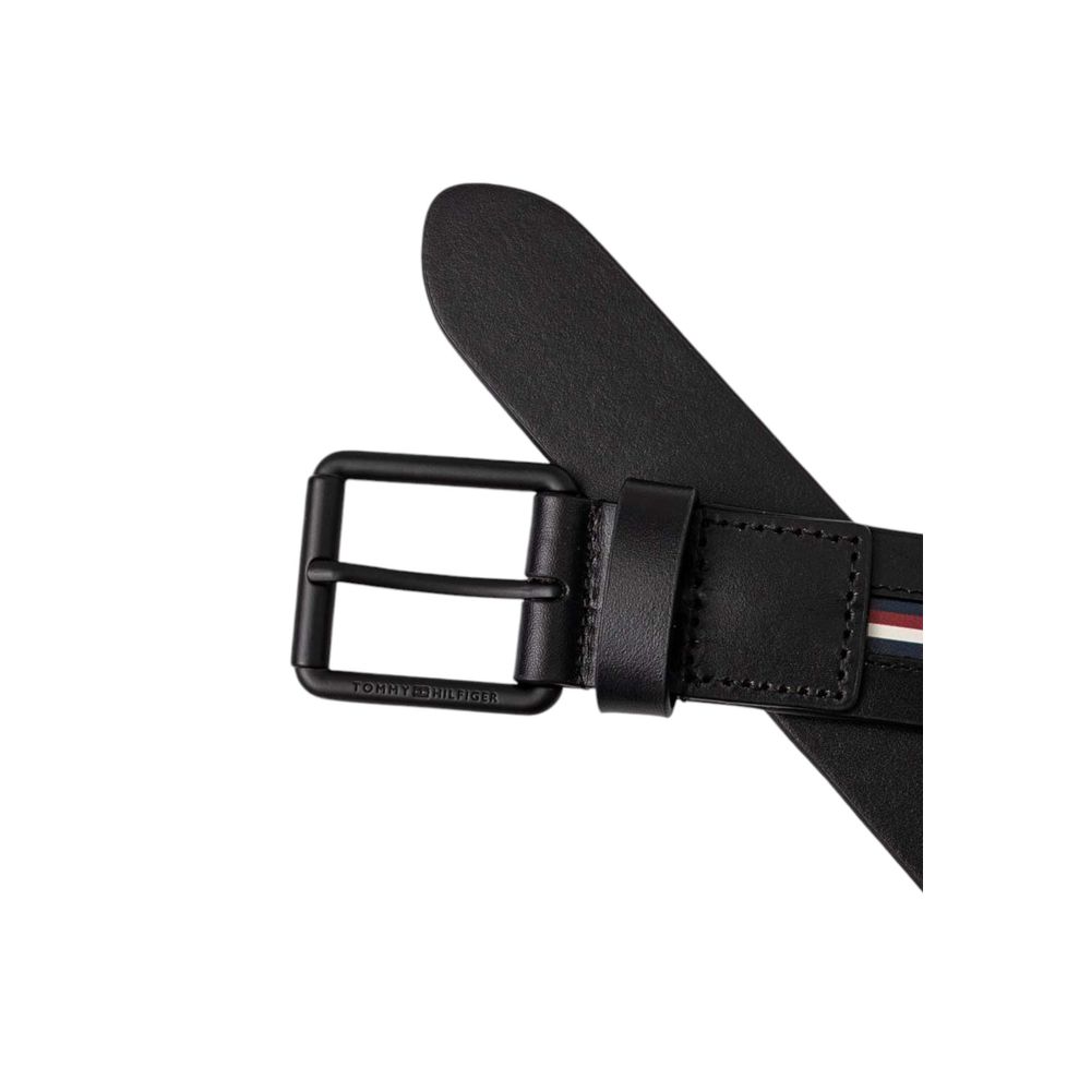 Tommy Hilfiger Black Leather Belt - Arichezz.store