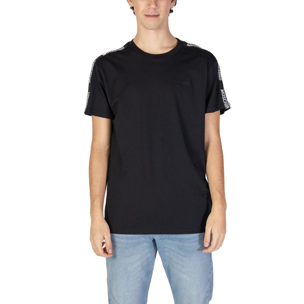 Moschino Black Cotton T-Shirt - Arichezz.store