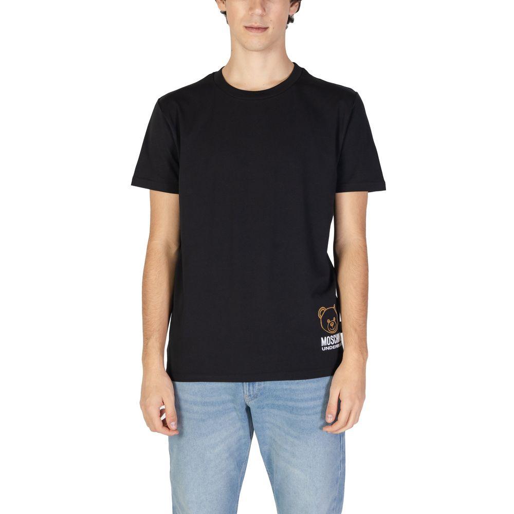 Moschino Black Cotton T-Shirt - Arichezz.store