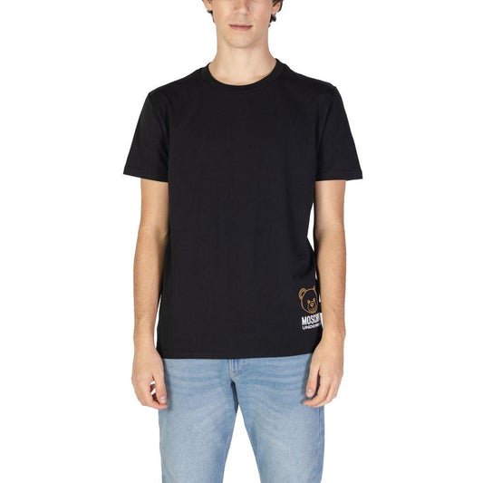 Moschino Black Cotton T-Shirt - Arichezz.store