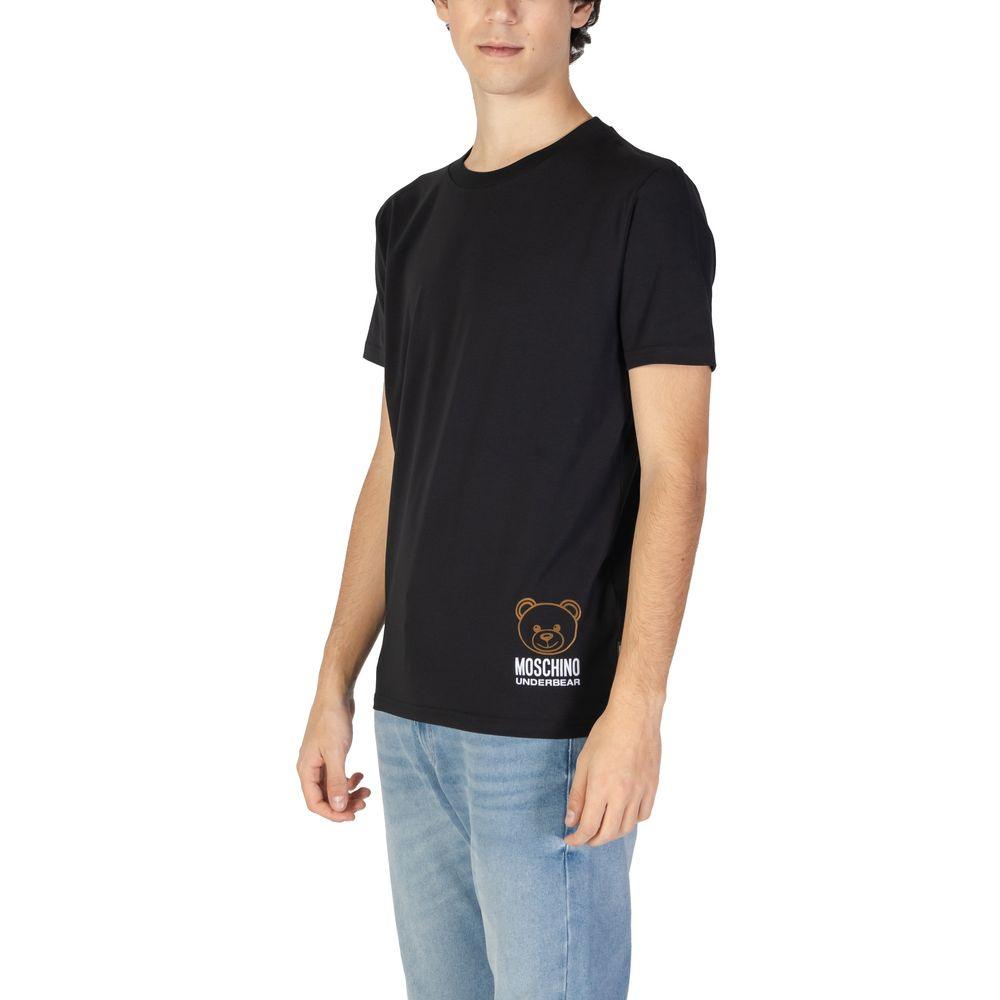 Moschino Black Cotton T-Shirt - Arichezz.store