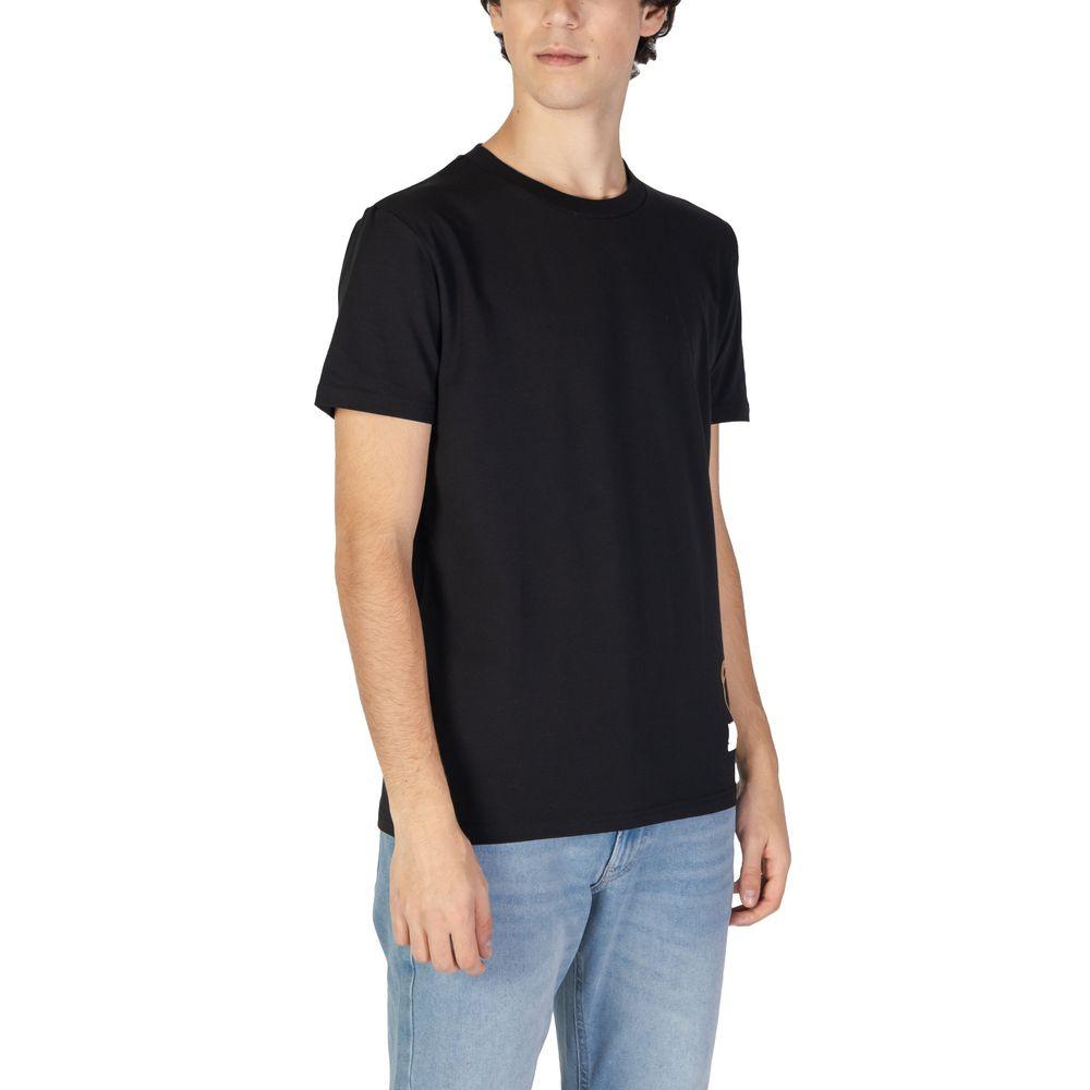 Moschino Black Cotton T-Shirt - Arichezz.store