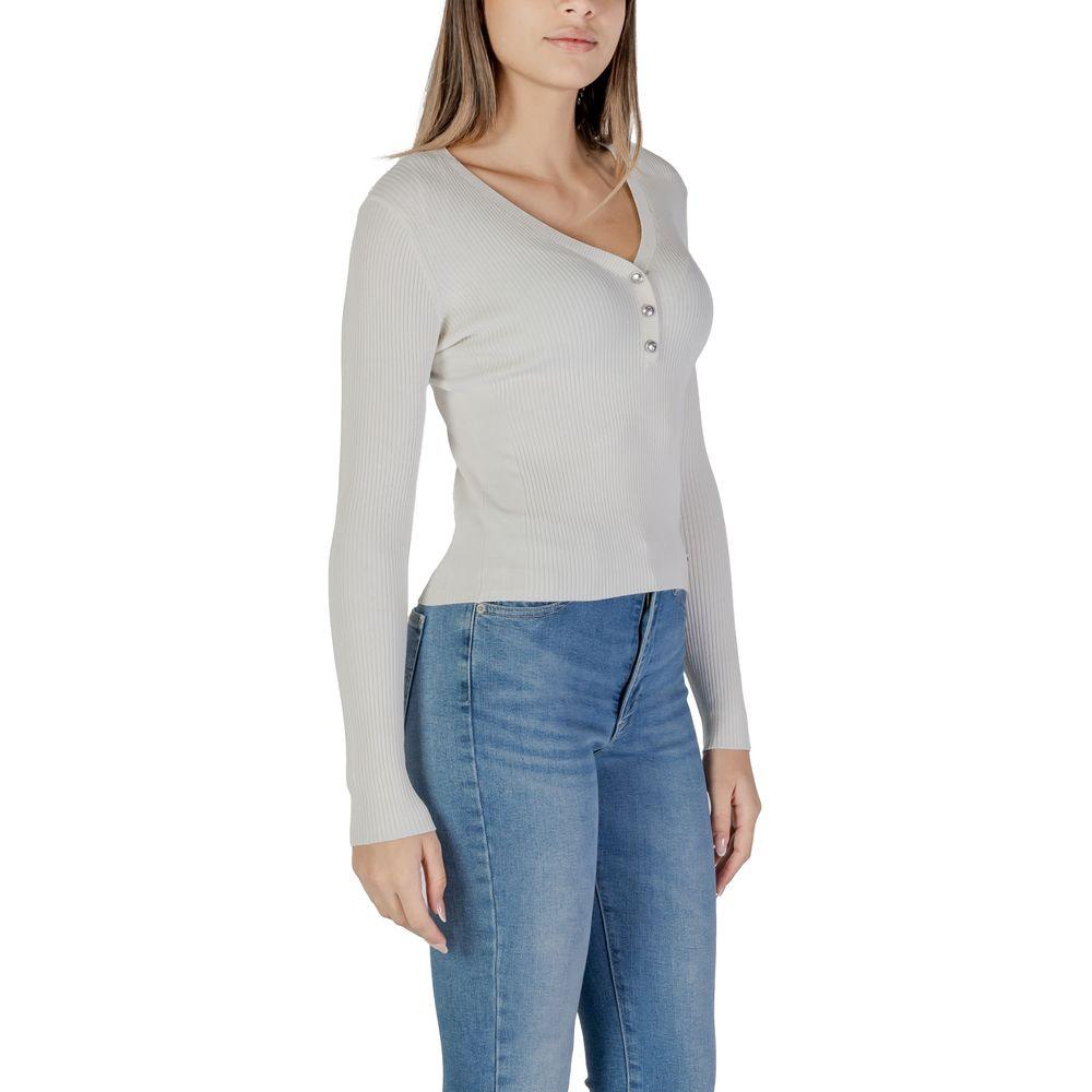 Guess Cream Viscose Tops & T-Shirt - Arichezz.store