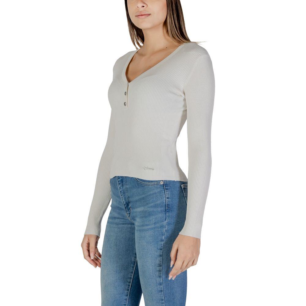 Guess Cream Viscose Tops & T-Shirt - Arichezz.store