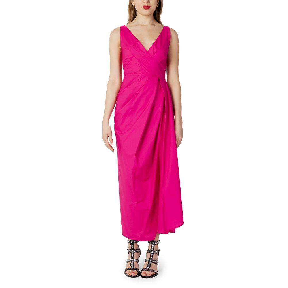 Sandro Ferrone Pink Cotton Long Dress