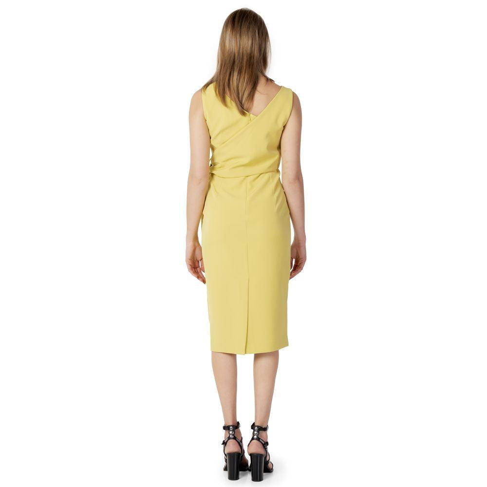 Sandro Ferrone Yellow Long Polyester Dress