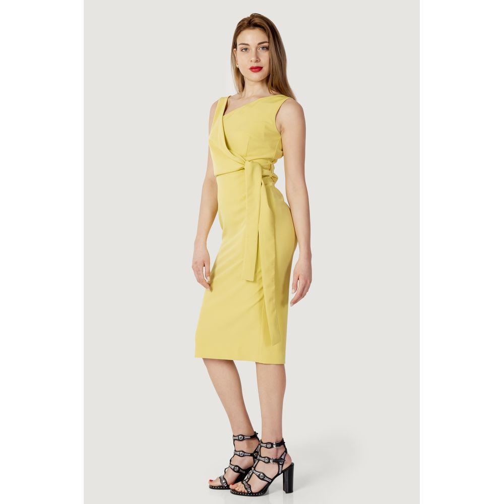 Sandro Ferrone Yellow Long Polyester Dress