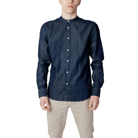 Peuterey Blue Cotton Shirt - Arichezz.store