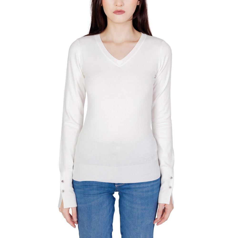 Guess White Cotton Tops & T-Shirt - Arichezz.store