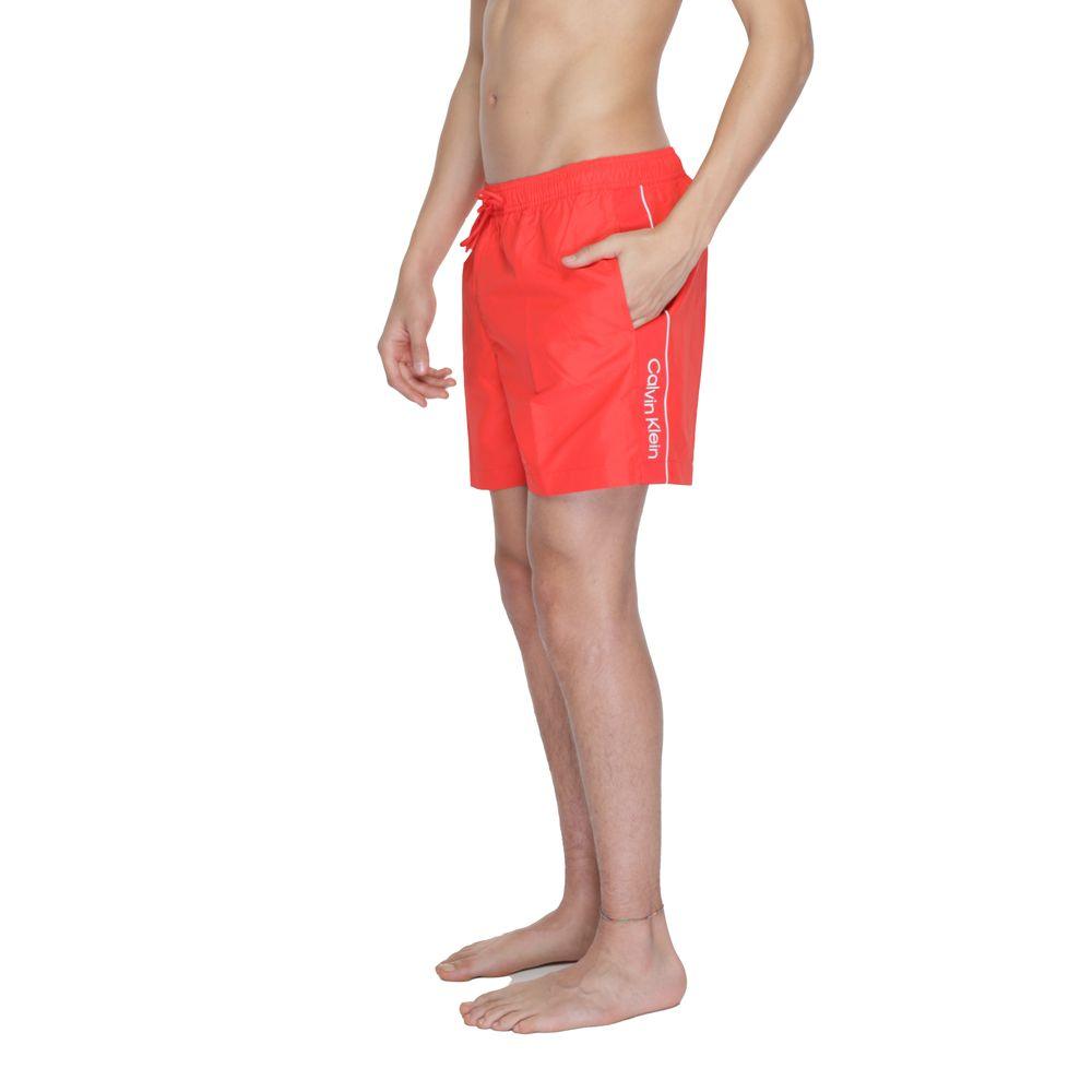 Calvin Klein Red Recycled Polyester Swimwear - Arichezz.store