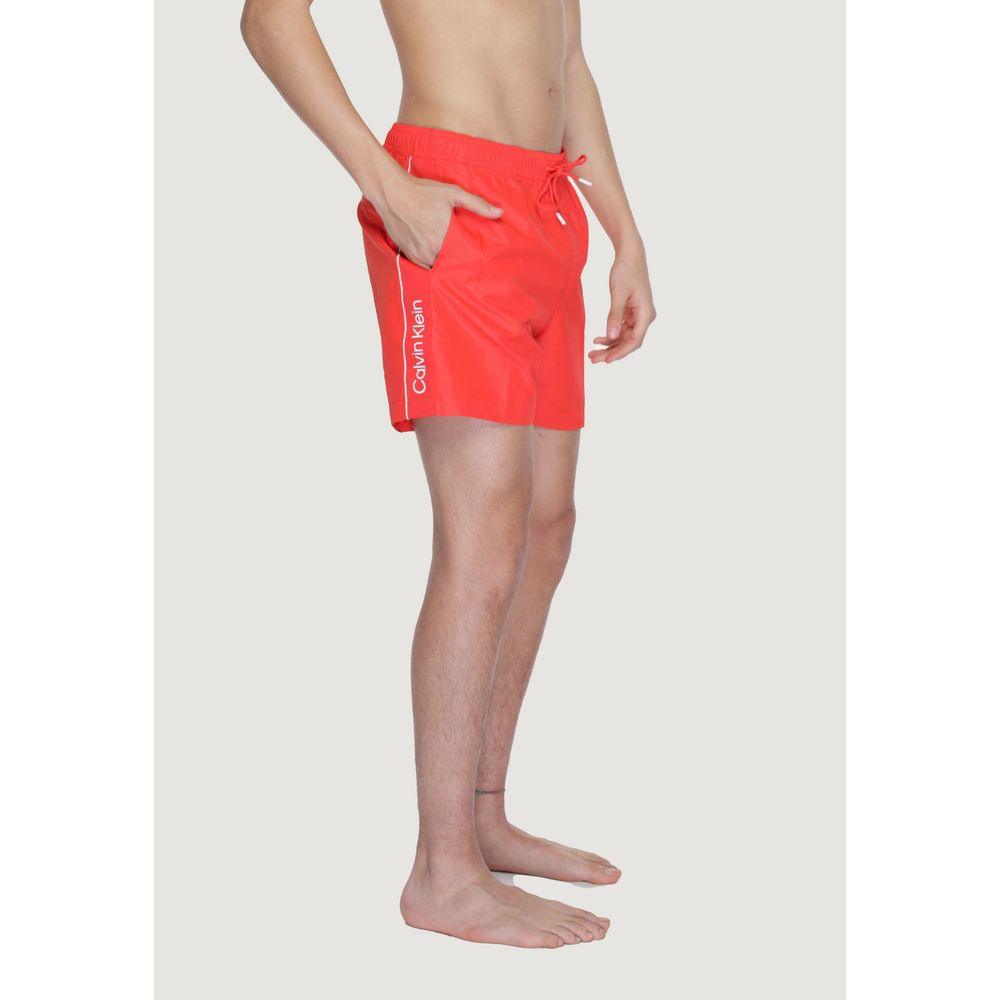 Calvin Klein Red Recycled Polyester Swimwear - Arichezz.store