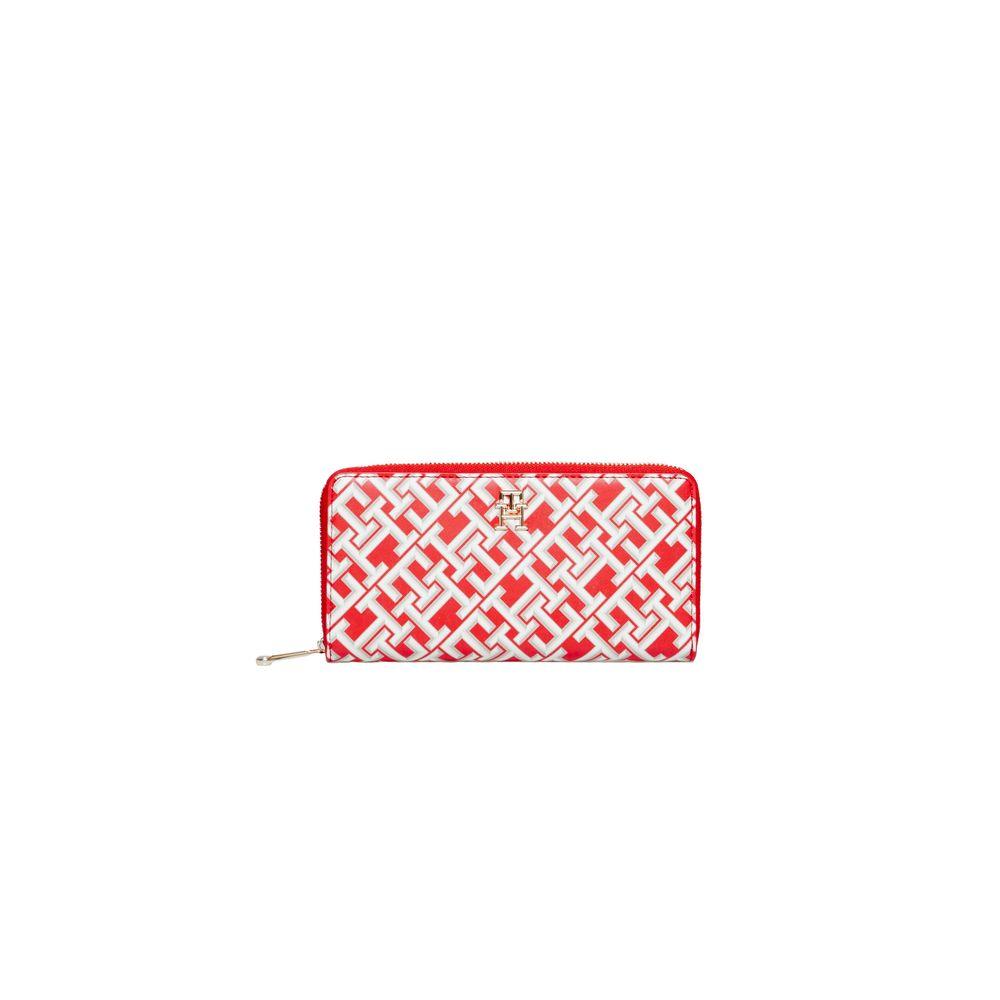 Tommy Hilfiger Women's Red Polyurethane Wallet - Arichezz.store