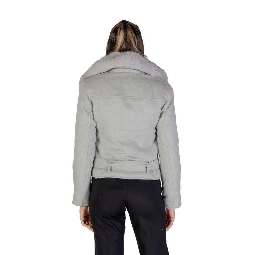 Guess Gray Polyester Jackets & Coat - Arichezz.store