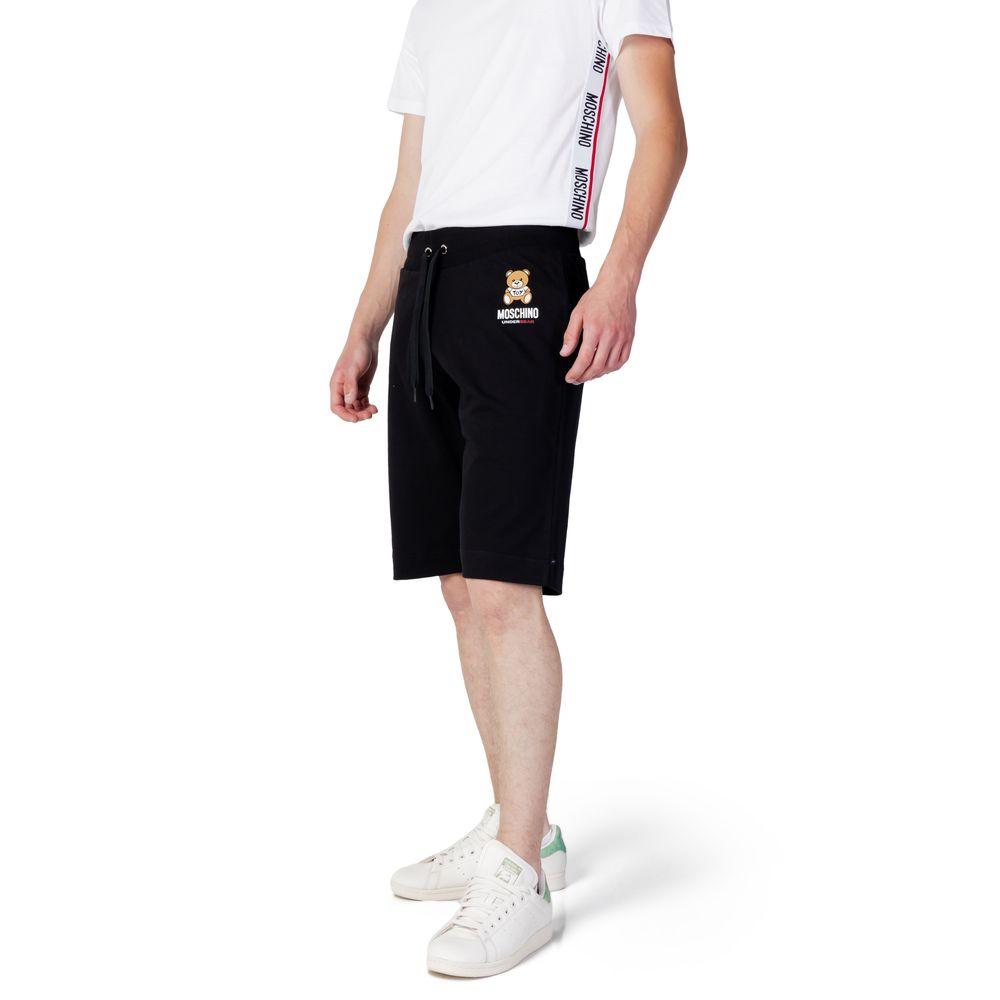 Moschino Black Cotton Short - Arichezz.store