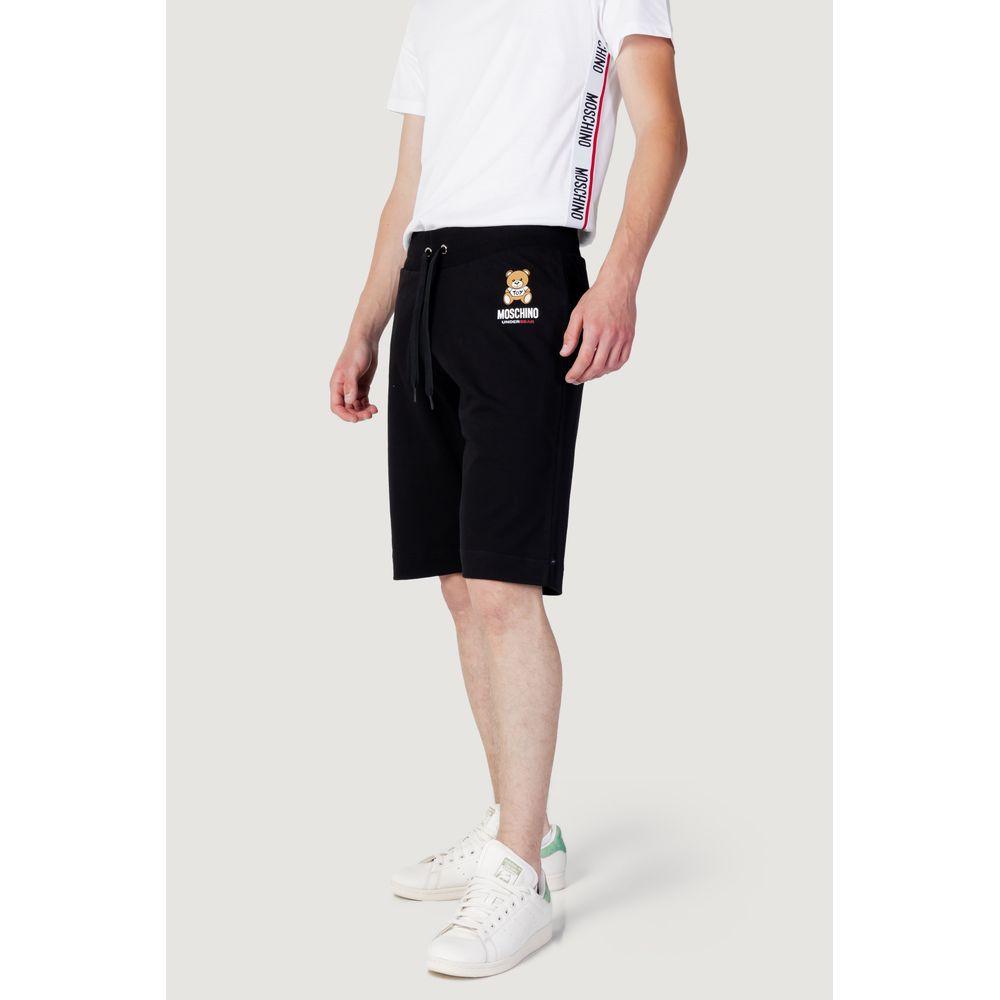 Moschino Black Cotton Short - Arichezz.store