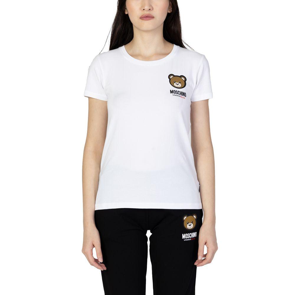 Moschino White Cotton Tops & T-Shirt - Arichezz.store