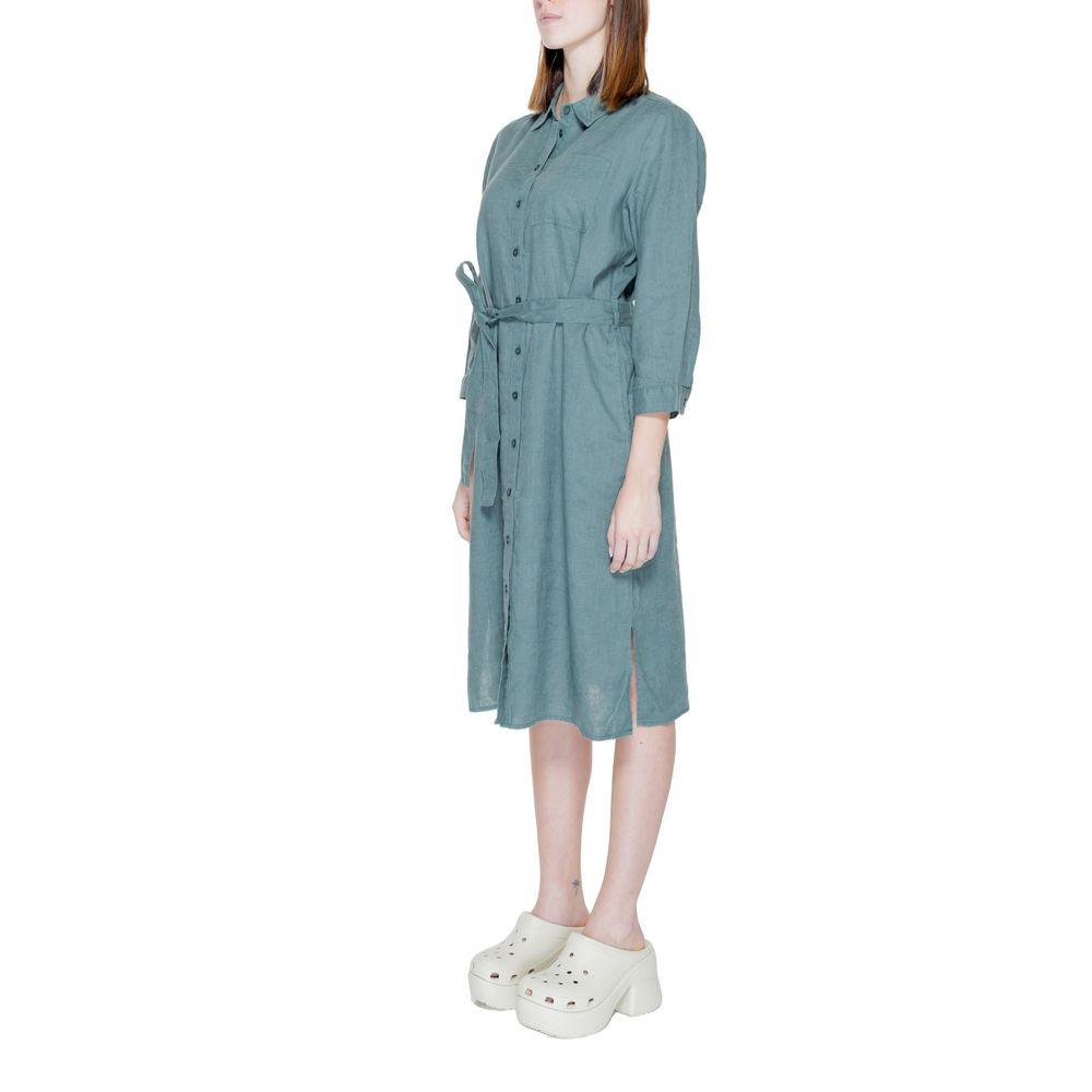 Street One Green Linen Dress - Arichezz.store