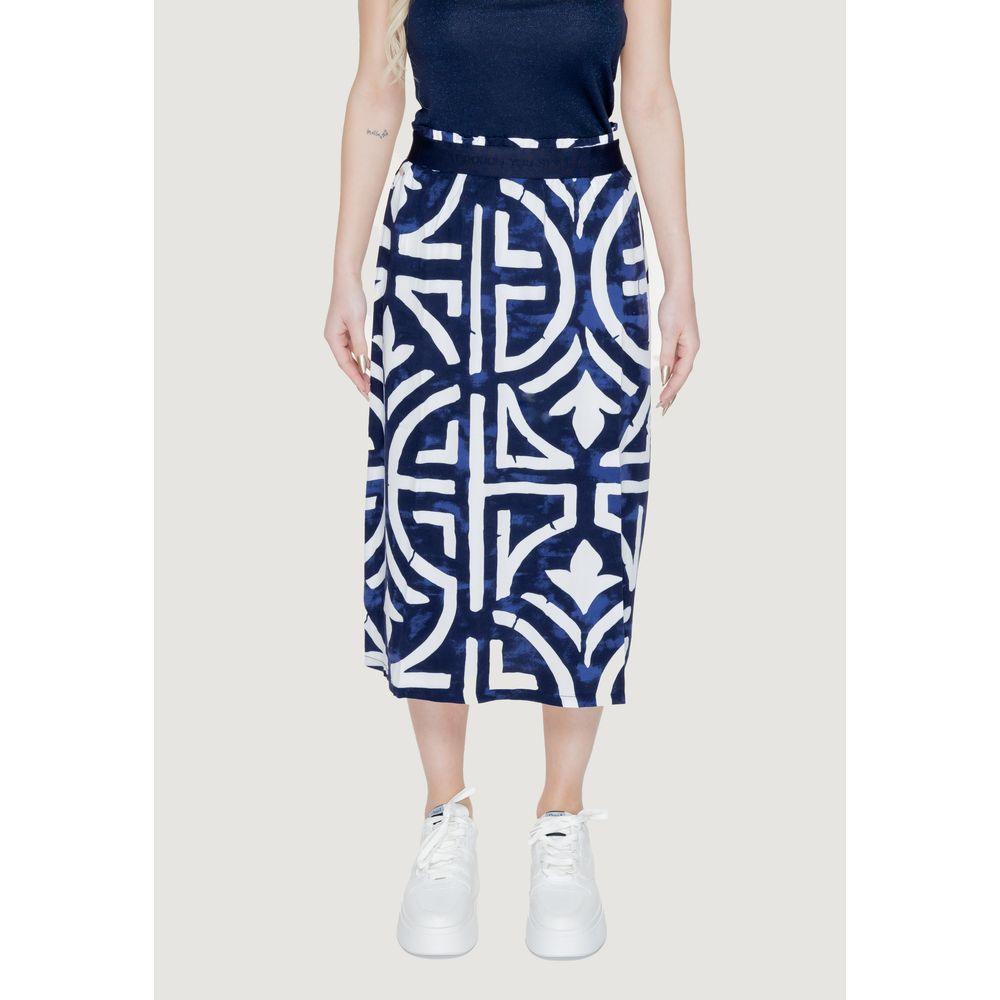 Street One Blue Viscose Skirt - Arichezz.store