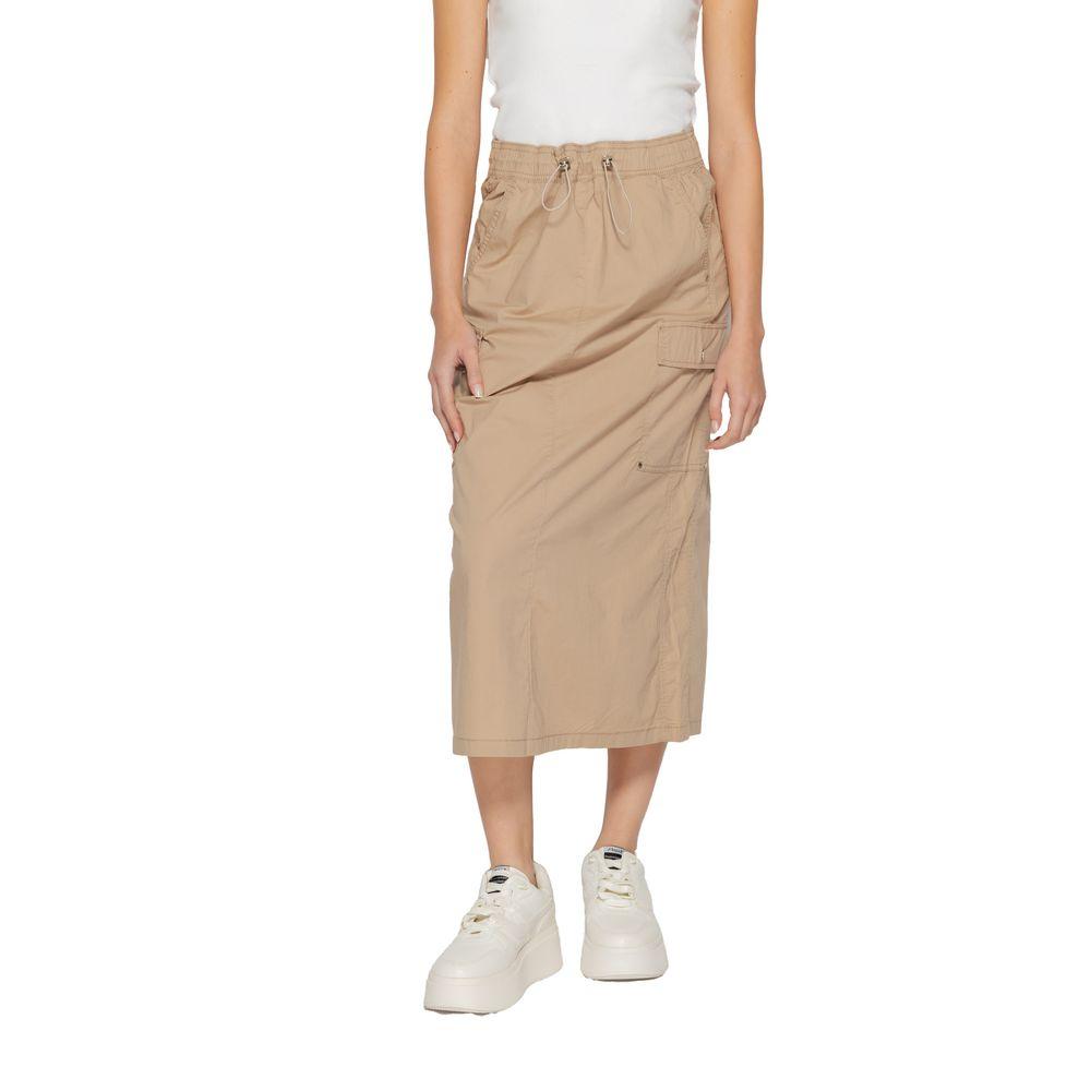 Street One Beige Cotton Skirt - Arichezz.store