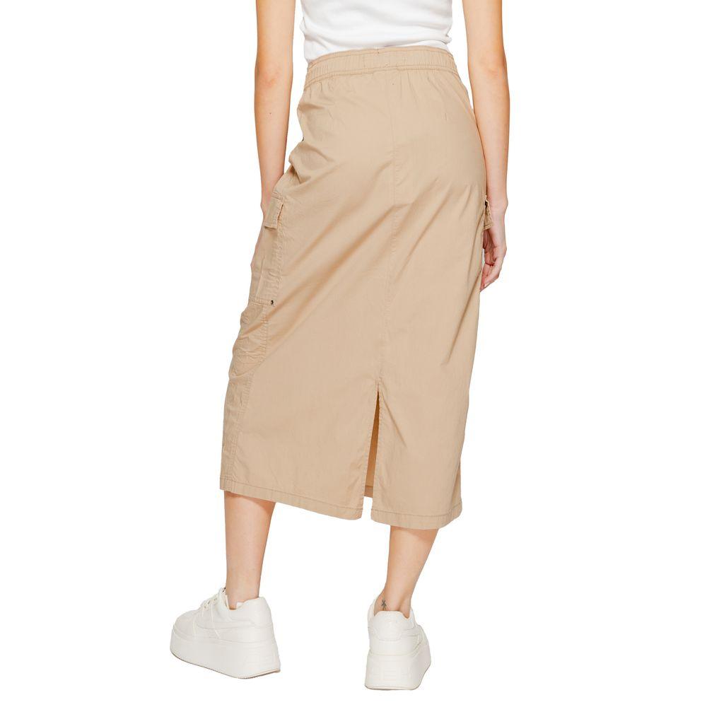 Street One Beige Cotton Skirt - Arichezz.store