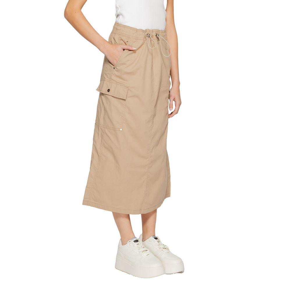 Street One Beige Cotton Skirt - Arichezz.store