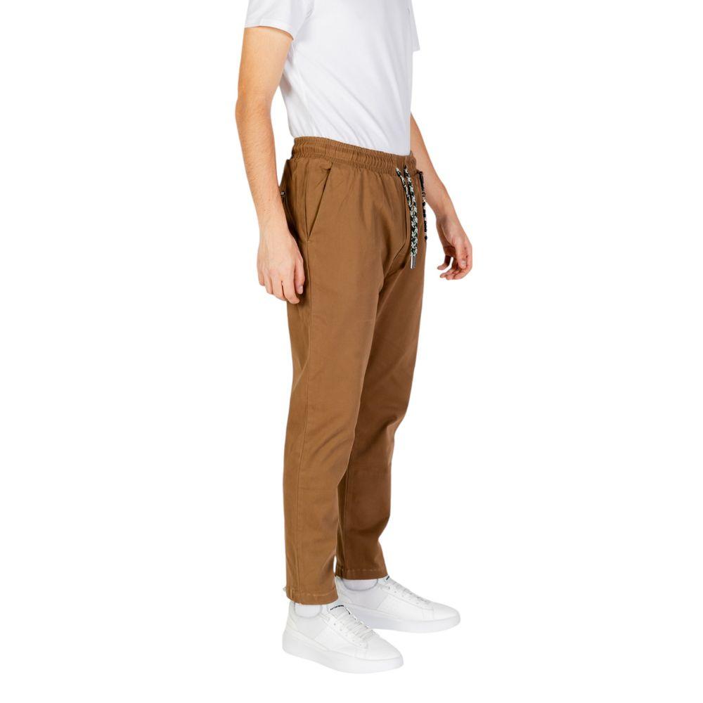 Gianni Lupo Brown Cotton Jeans & Pant