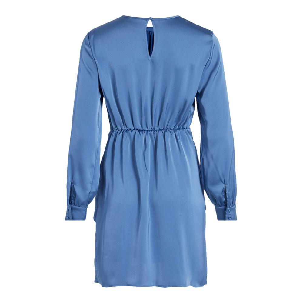 Vila Clothes Blue Recycled Polyester Dress