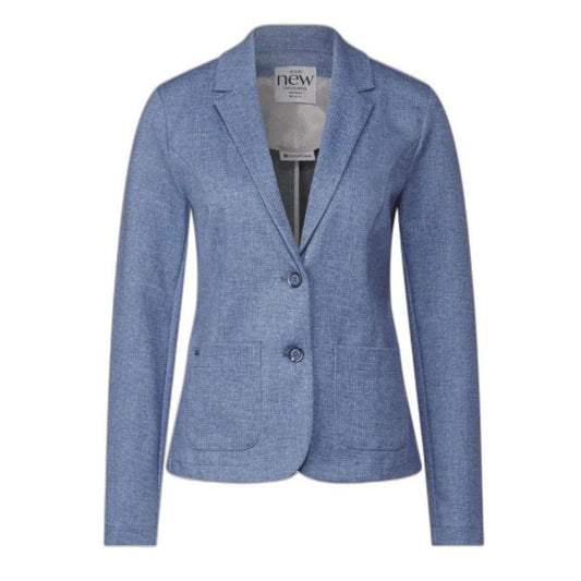 Street One Women's Blue Polyester Blazer - Arichezz.store